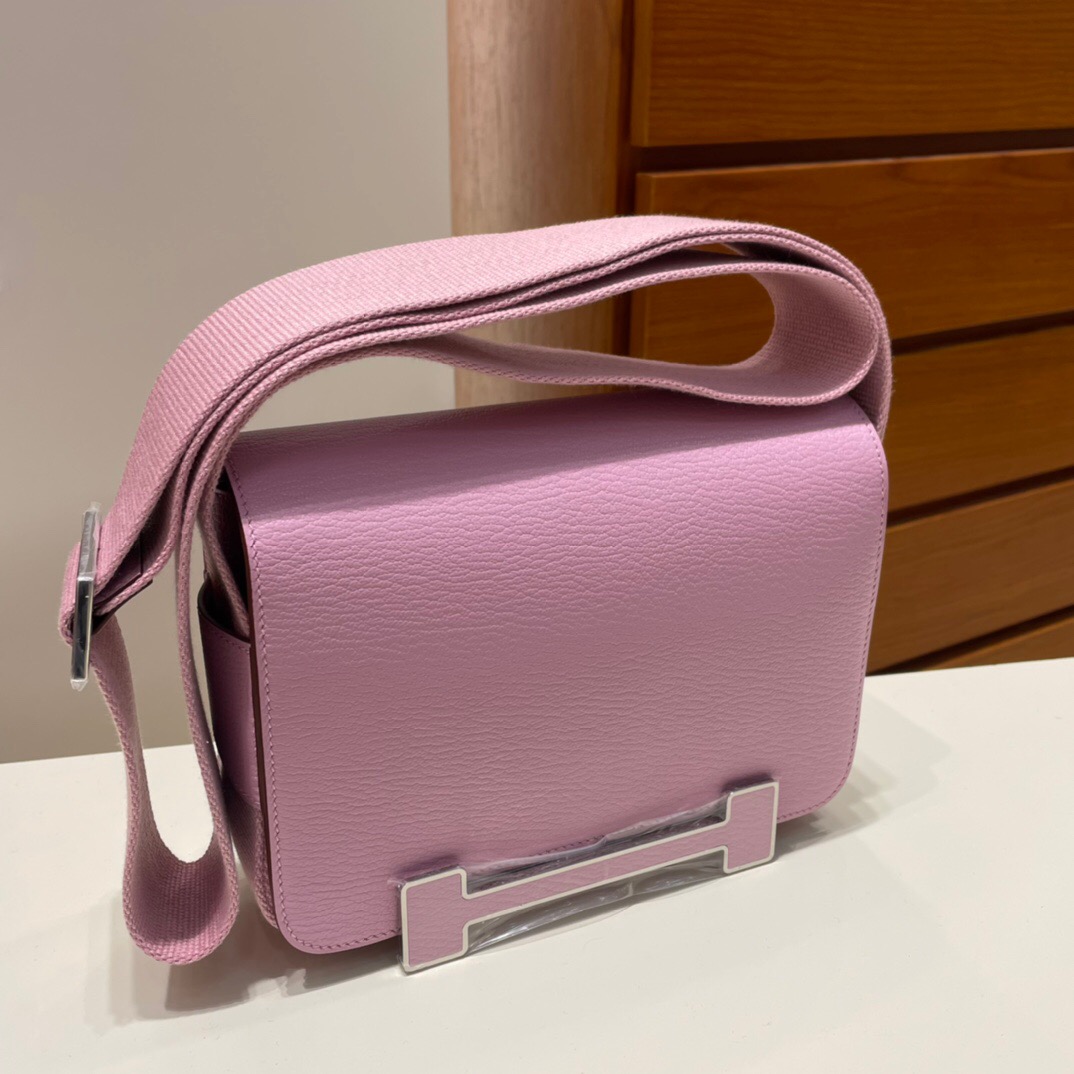 愛馬仕包包木屐包 Hermès Geta bag Chevre Mysore X9 Mauve Sylvestre 锦葵紫