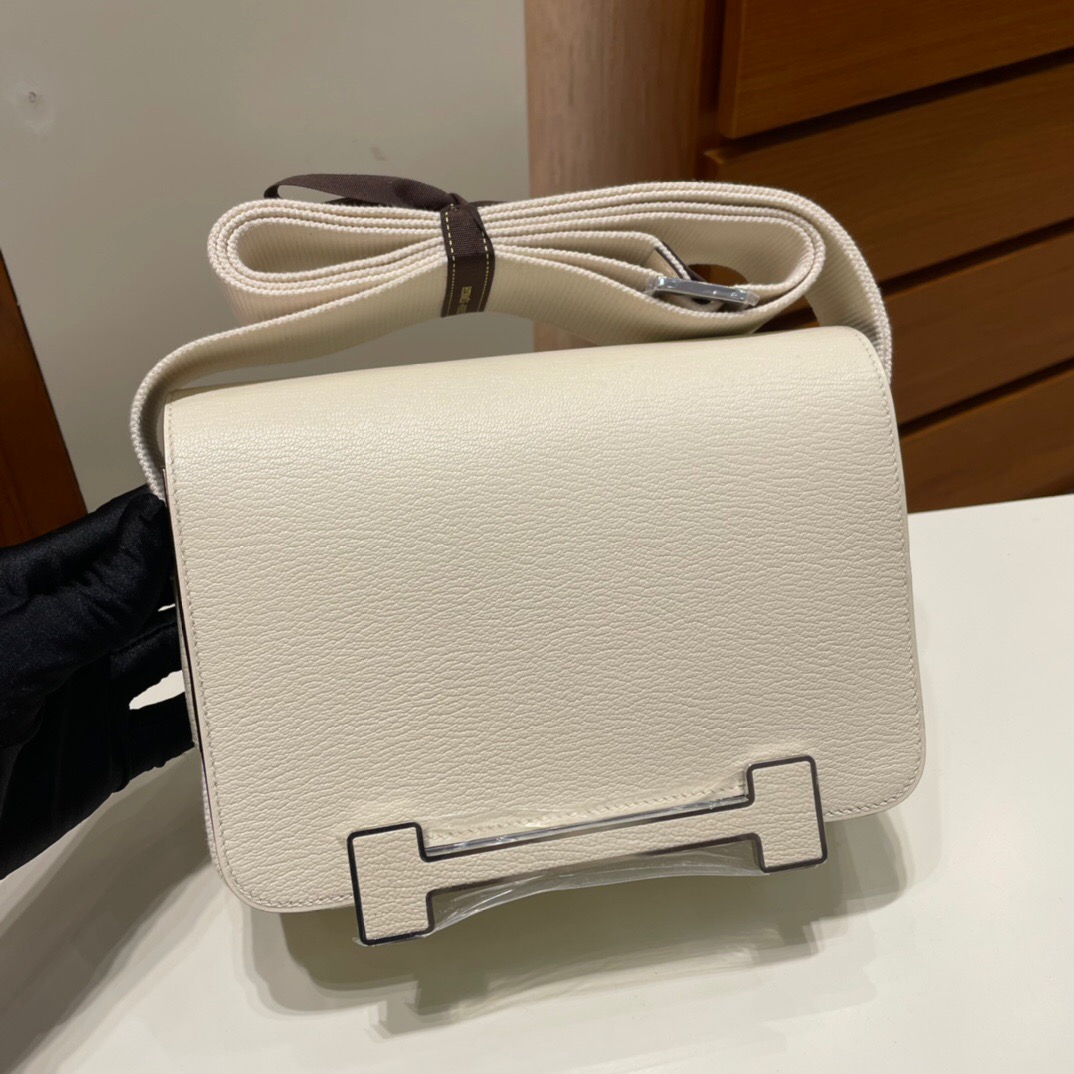 愛馬仕木屐包價格 Hermès Geta bag Chevre Mysore i2 Nata 奶油白 山羊皮