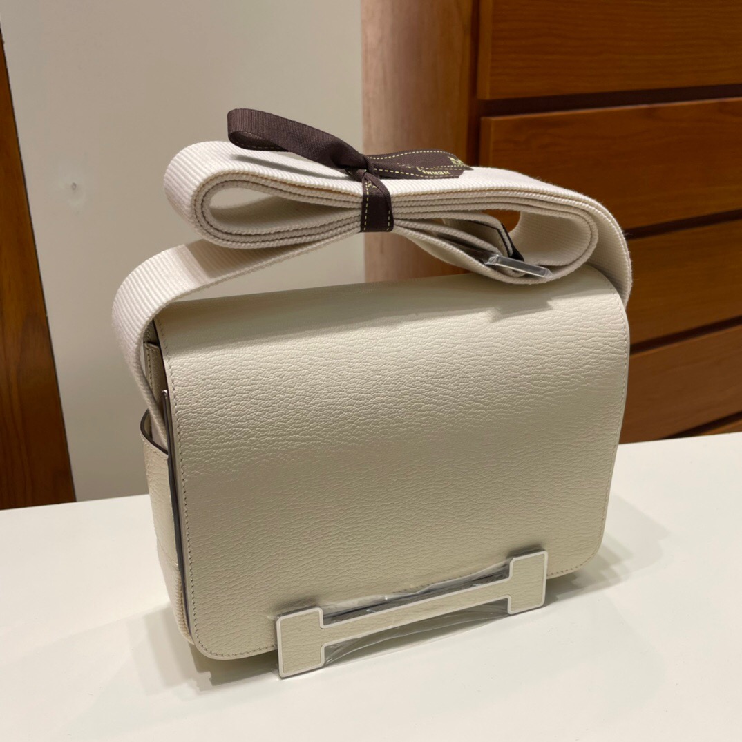 愛馬仕木屐包價格 Hermès Geta bag Chevre Mysore i2 Nata 奶油白 山羊皮