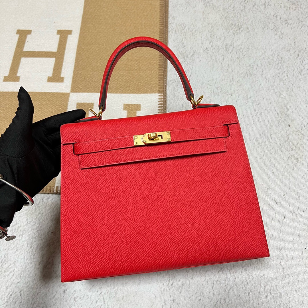 愛馬仕包包泰國價格 Hermès Kelly 25 Epsom S3 Rouge de coeur 心紅色 金扣