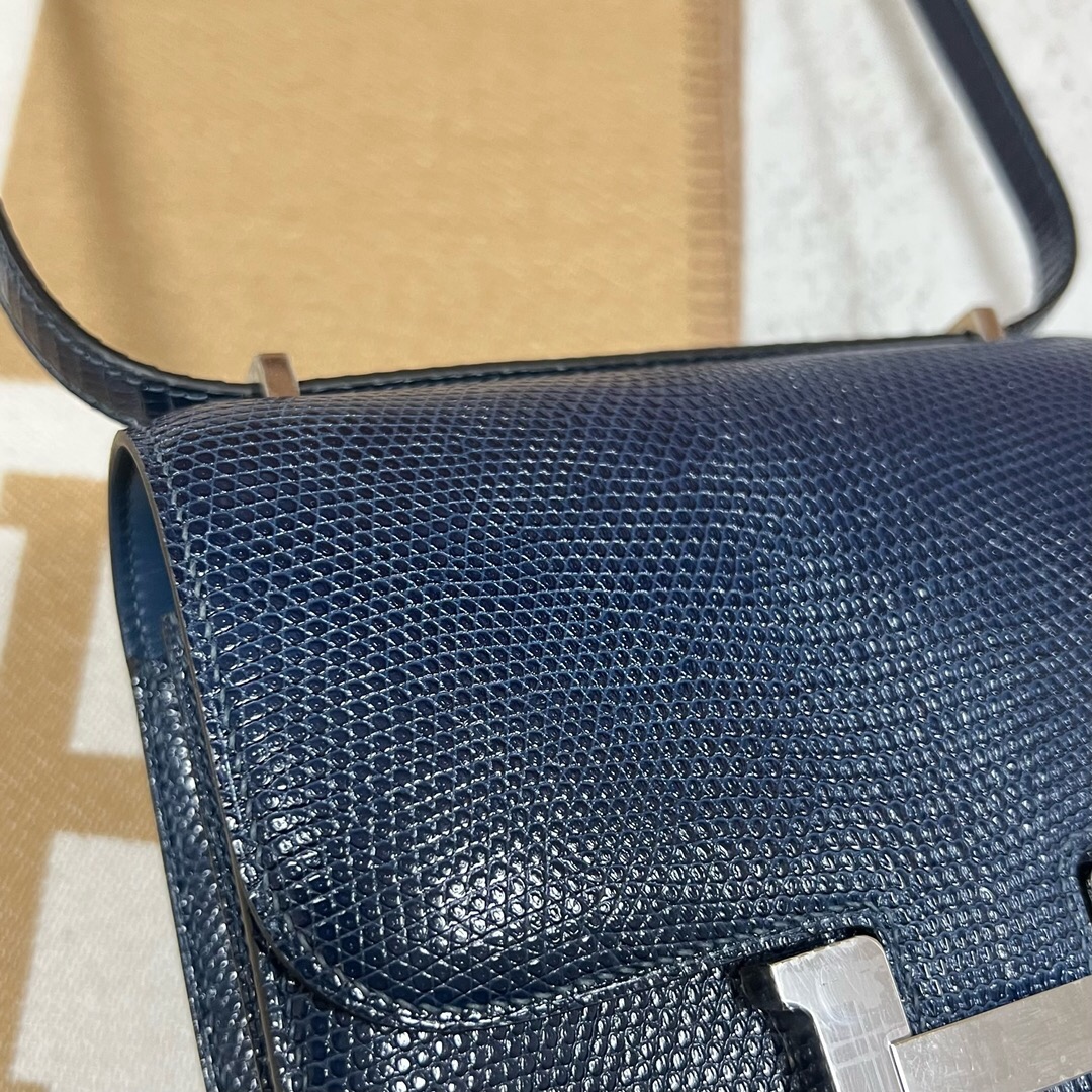 新加坡愛馬仕包包 Hermès Constance 18 Lizard 蜥蜴皮 73 Blue Sapphire 寶石藍