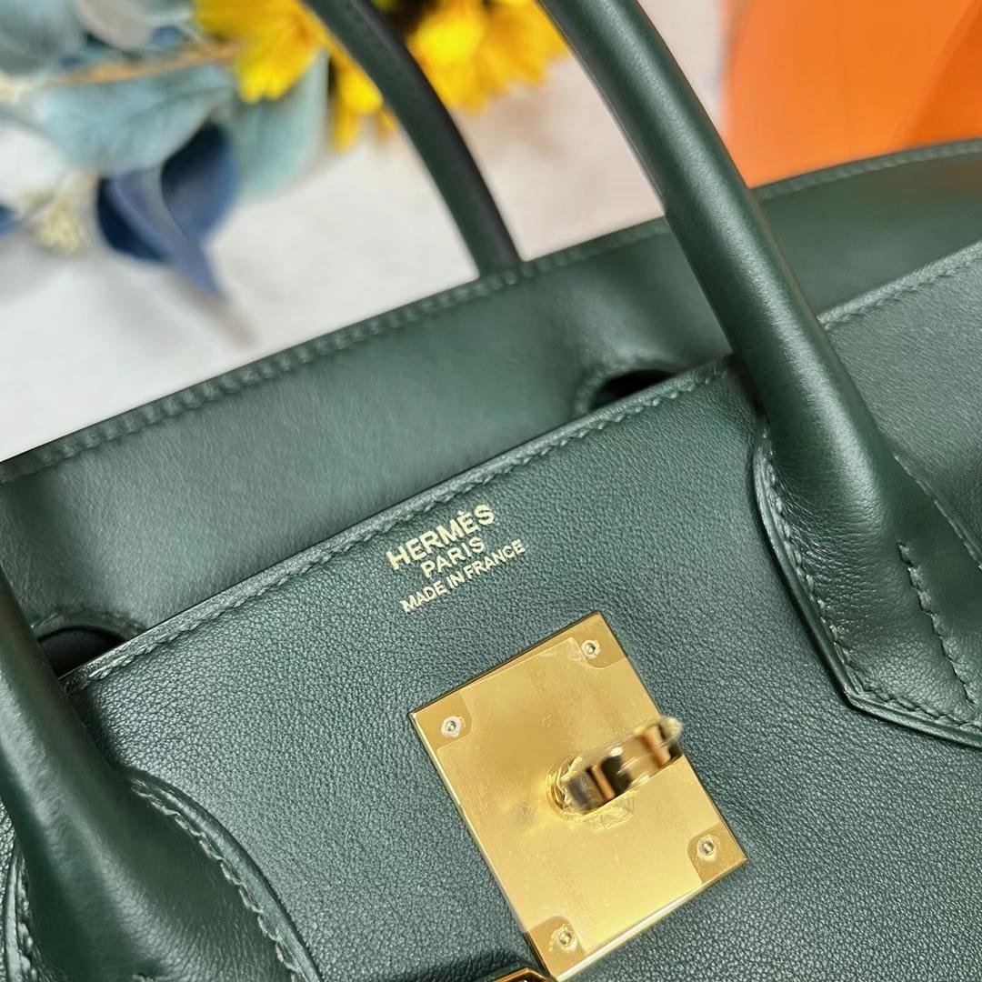 愛馬仕鉑金包2023刻印 B刻 Hermes Birkin 30 Swift 6O Vert Cypress 松柏綠金扣