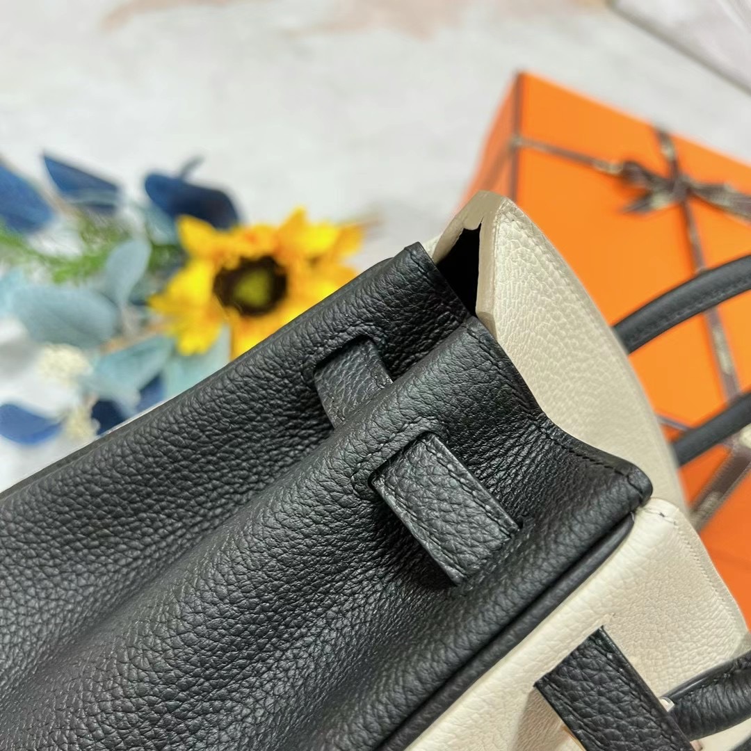 愛馬仕鉑金包多少錢一個 2023刻印 Hermes Birkin 25 Togo 熊貓色 拼色黑白配色