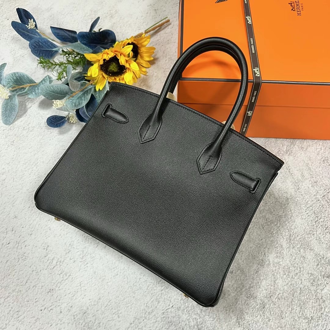 愛馬仕包包香港官網價格 Hermes Birkin 30 Epsom 89 Noir 黑色 金扣