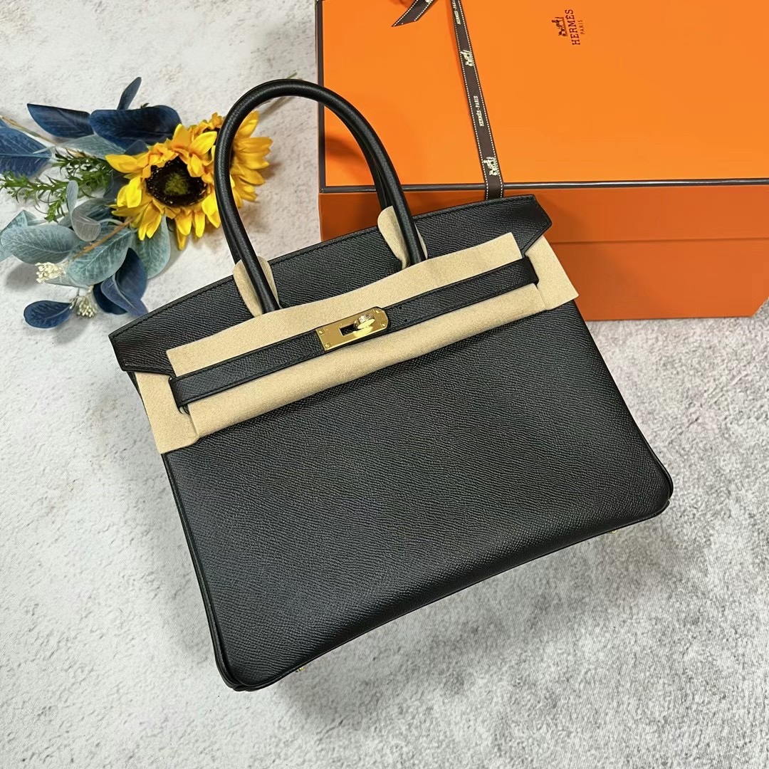 愛馬仕包包香港官網價格 Hermes Birkin 30 Epsom 89 Noir 黑色 金扣