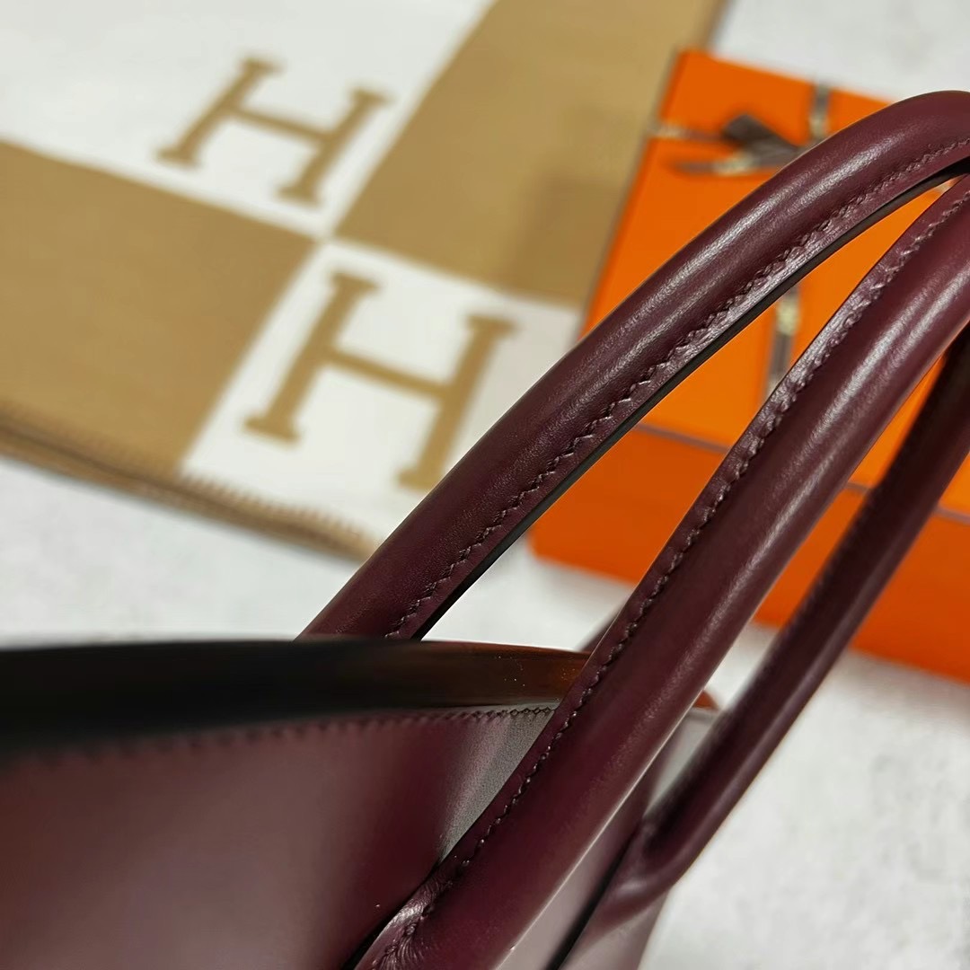 愛馬仕2023什麼刻印 B刻 Hermes Birkin 30 Box Calf 波爾多酒紅 Bordeaux 金扣