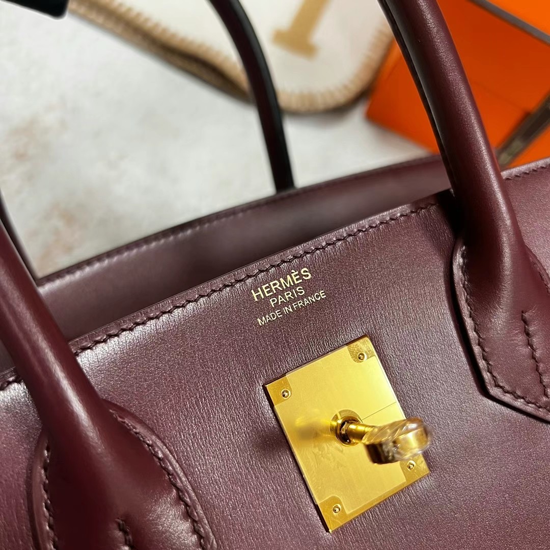 愛馬仕2023什麼刻印 B刻 Hermes Birkin 30 Box Calf 波爾多酒紅 Bordeaux 金扣