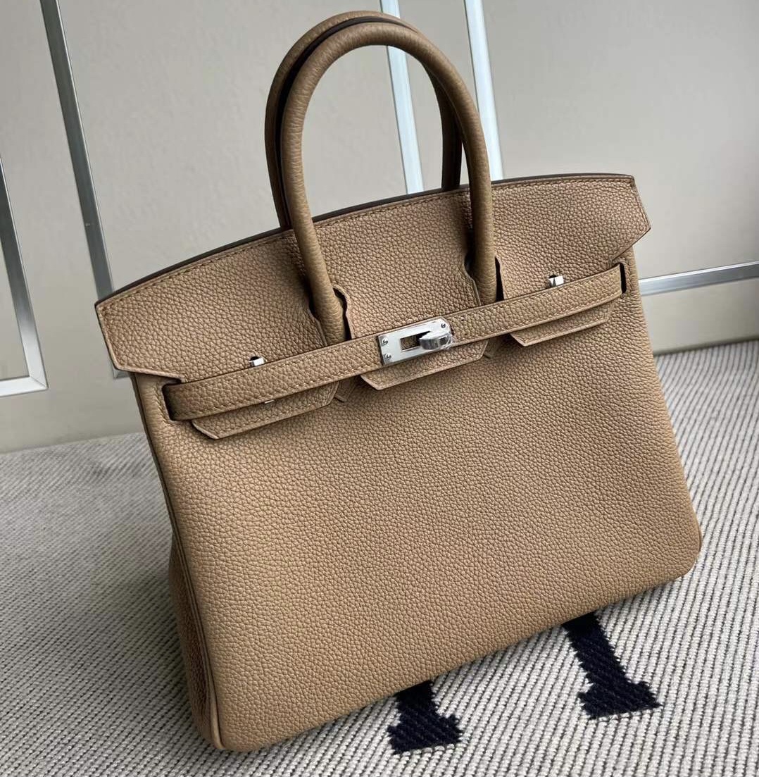 愛馬仕馬來西亞官方網站 Hermes Birkin 25 Togo 0M Chai 瑪薩拉茶色 銀扣