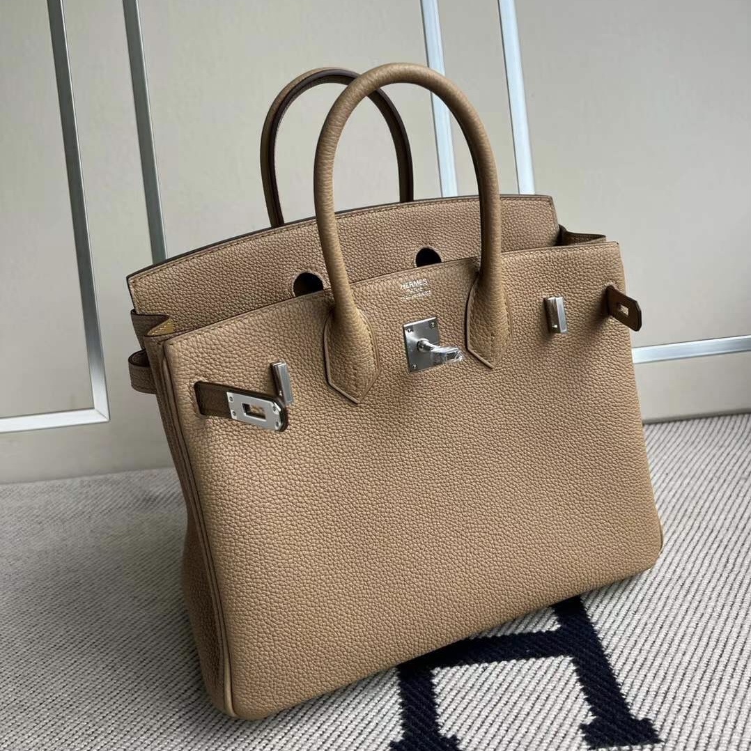 愛馬仕馬來西亞官方網站 Hermes Birkin 25 Togo 0M Chai 瑪薩拉茶色 銀扣