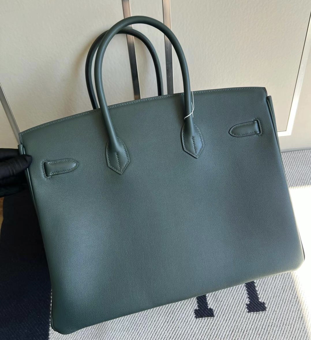 愛馬仕鉑金包新加坡官網 Hermes Price Birkin 35 Swift Vert Cypress 松柏綠 金扣