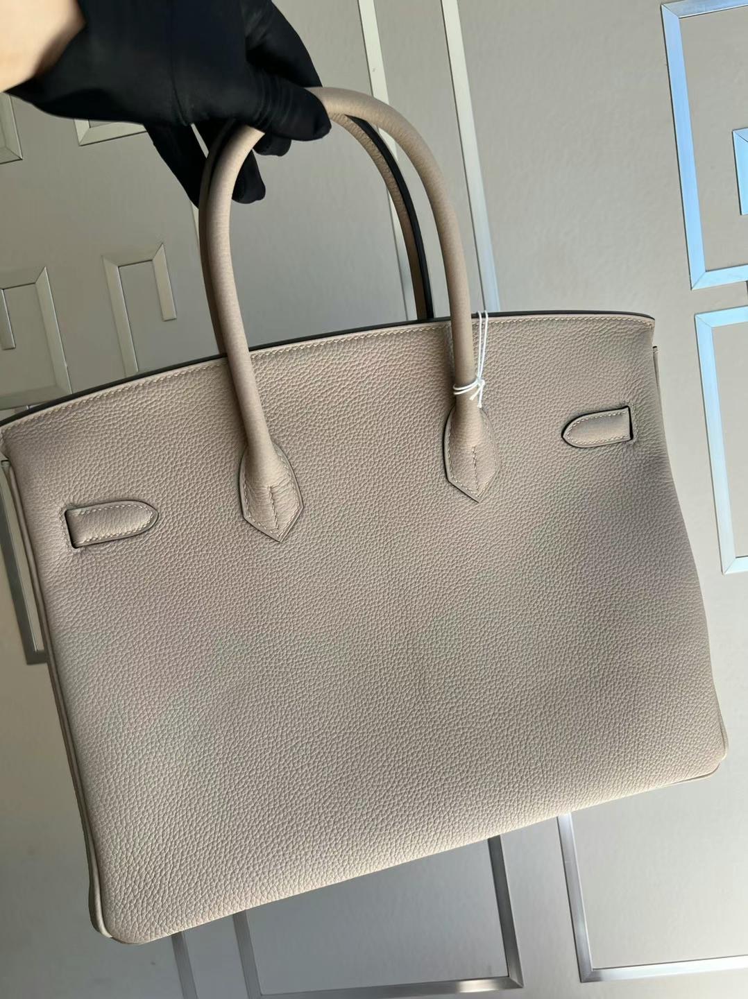 愛馬仕鉑金包官網 Hermes Price and pictures Birkin 35 Togo Gris Tourterelle 玫瑰金扣