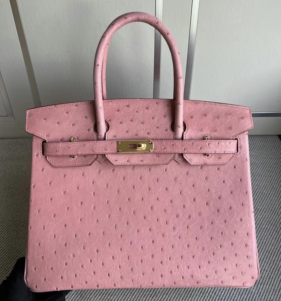 Hermes Pink Terre Cuite Special Order HSS Ostrich Birkin 30