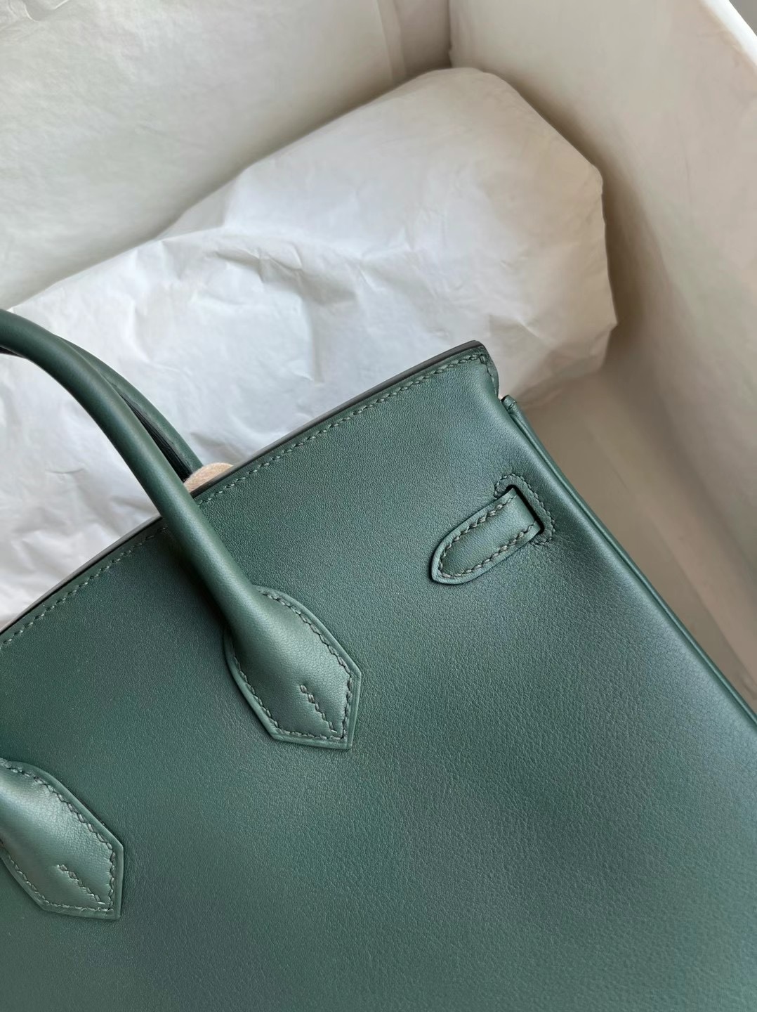 新加坡愛馬仕官網 Hermes Price and pictures Birkin 25 Swift Vert Cypress 松柏綠金扣