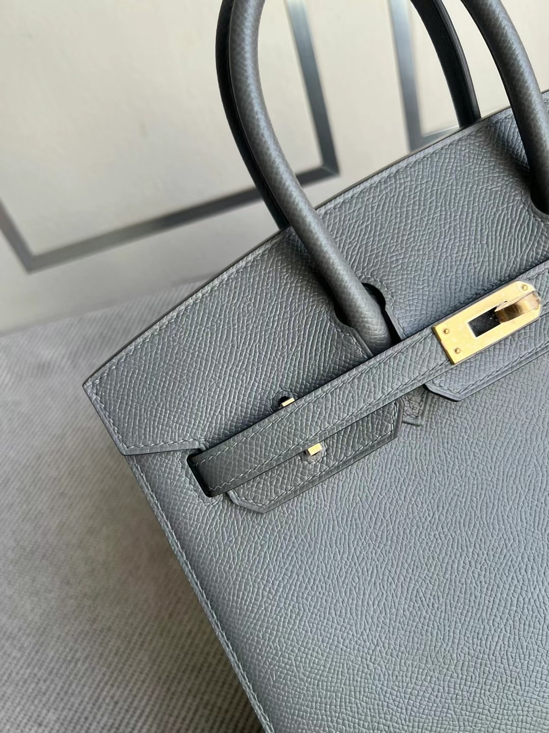 Singapore Hermès Birkin 25 外縫 Sellier Epsom 0L Gris Meyer 積雨雲灰 Stamp B 刻