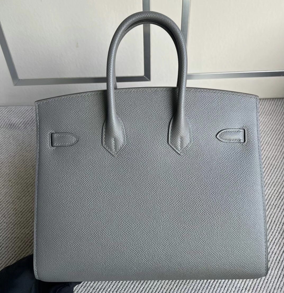 Singapore Hermès Birkin 25 外縫 Sellier Epsom 0L Gris Meyer 積雨雲灰 Stamp B 刻