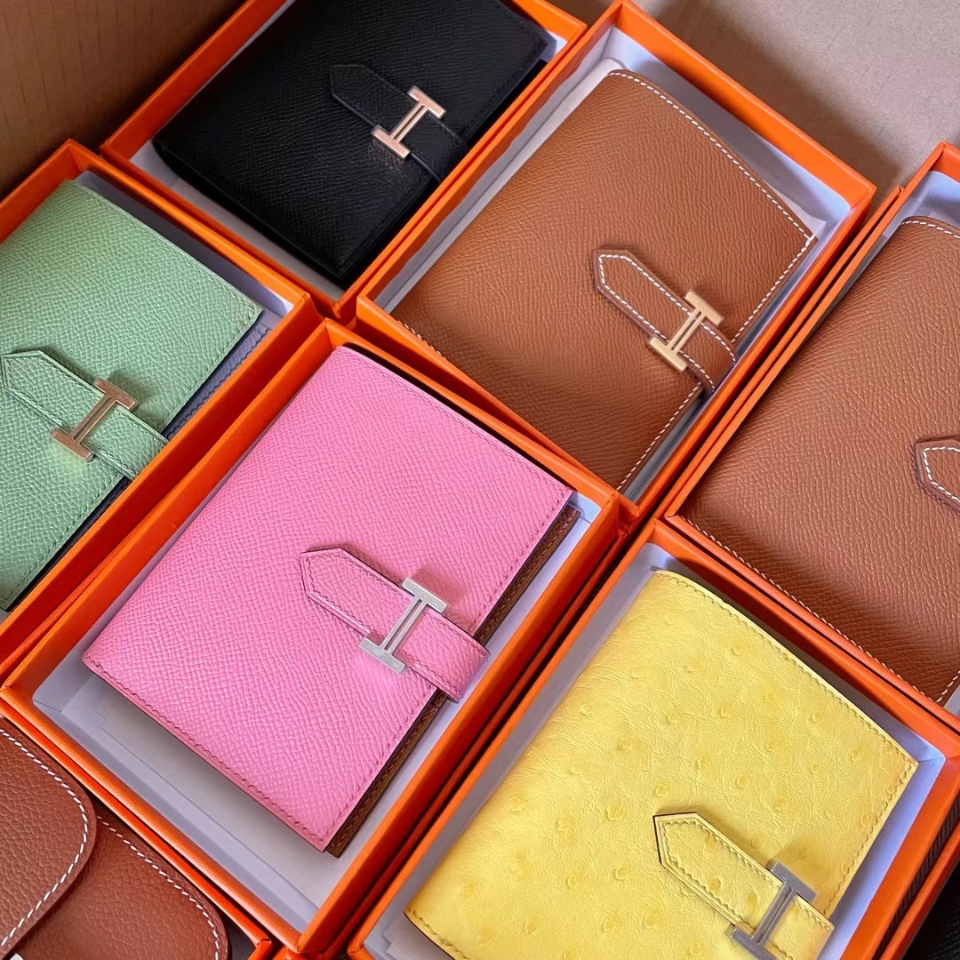 愛馬仕錢包圖片及價格 Hermes Bearn compact wallet Bearn 短錢包鴕鳥皮