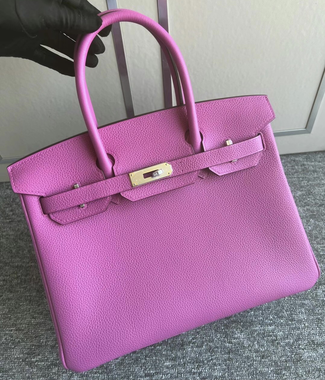 愛馬仕鉑金包價格官網 Hermes Birkin 30 Togo 9I Rose Magnolia 玉蘭粉 銀扣