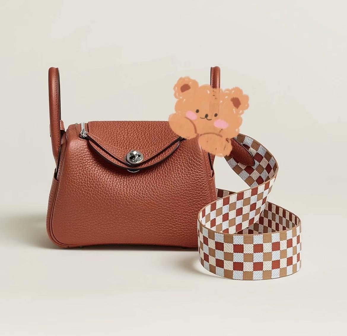 愛馬仕lindy迷你官方價格 Hermes Mini Lindy Clemence 拼編織肩帶6C Cuivre 南瓜色金扣