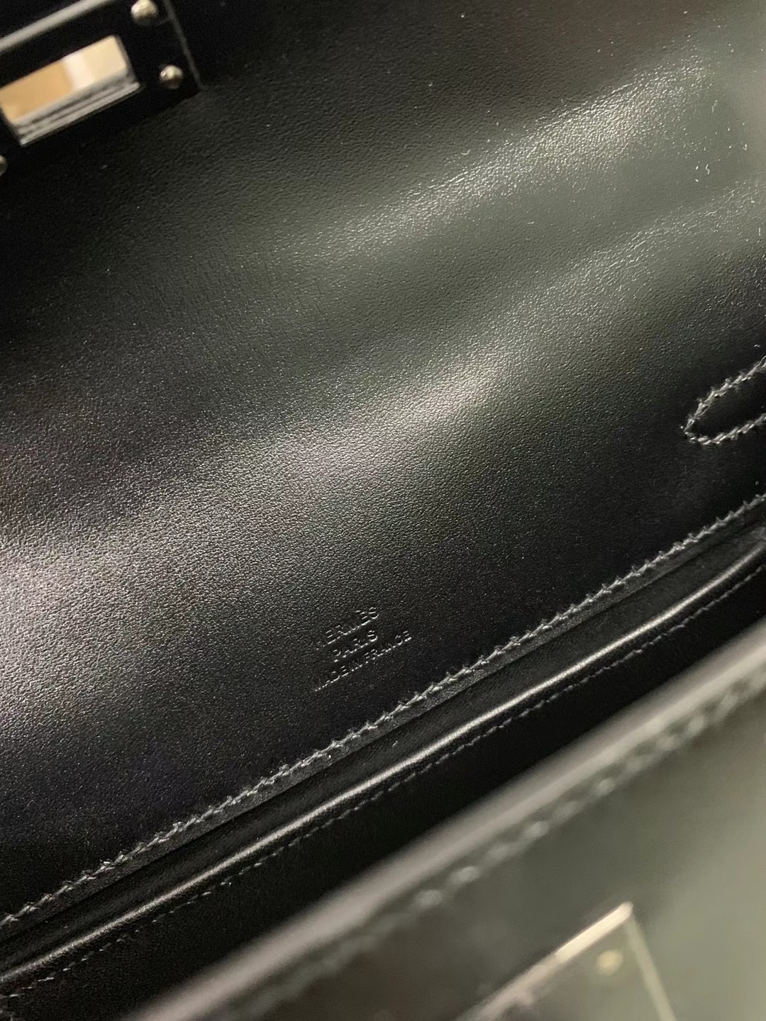 新加坡愛馬仕迷你凱莉一代多少錢 Hermes Mini Kelly Pochette BOX 黑色黑扣