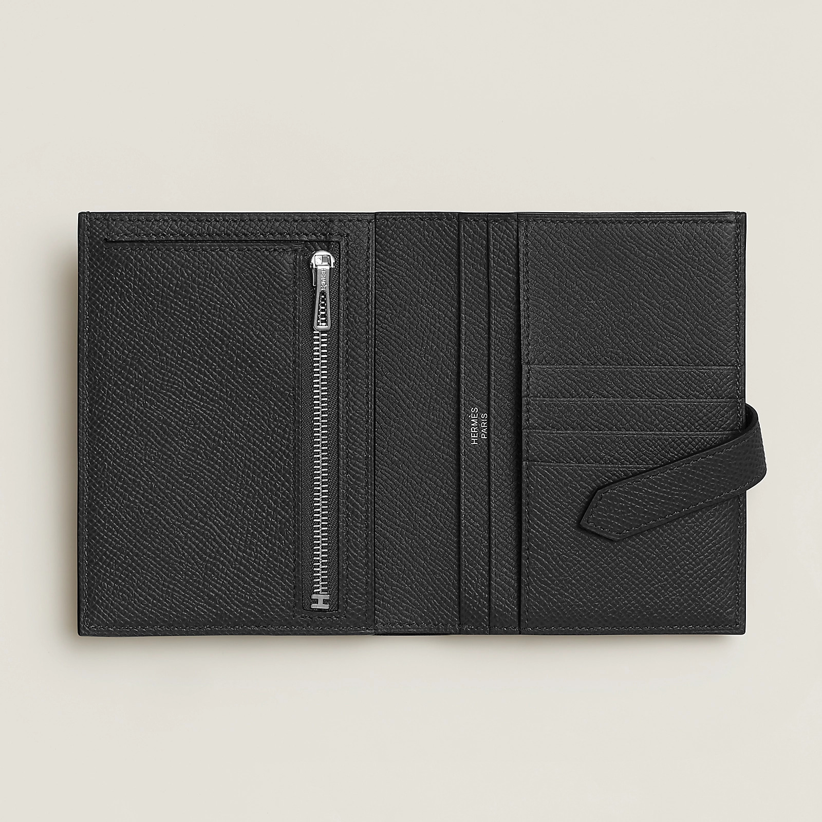 Hermes Bearn Short Wallet Epsom 小牛皮短錢包 CK89 黑色