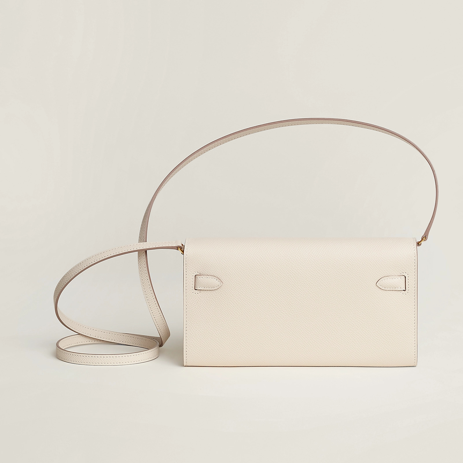 愛馬仕 Hermes Kelly Classique To Go Wallet Epsom 錢包 粉筆白 金扣