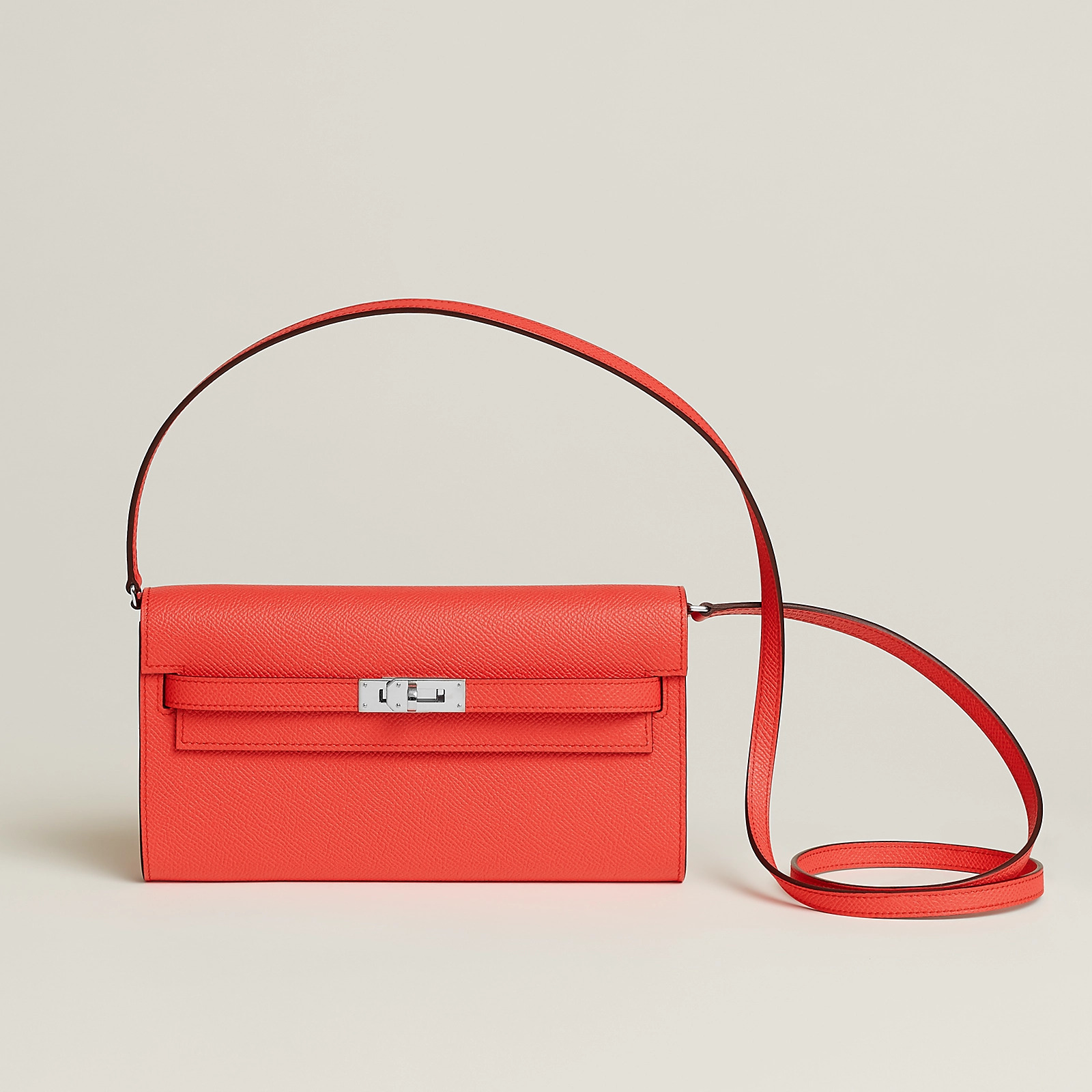 Hermes Kelly Classique To Go 爱马仕Epsom小牛皮長錢包 原野橙