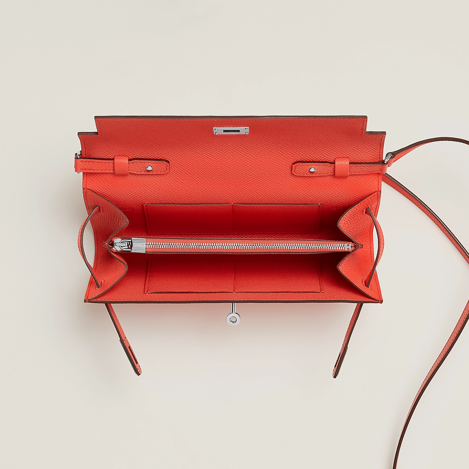 Hermes Kelly Classique To Go 爱马仕Epsom小牛皮長錢包 原野橙