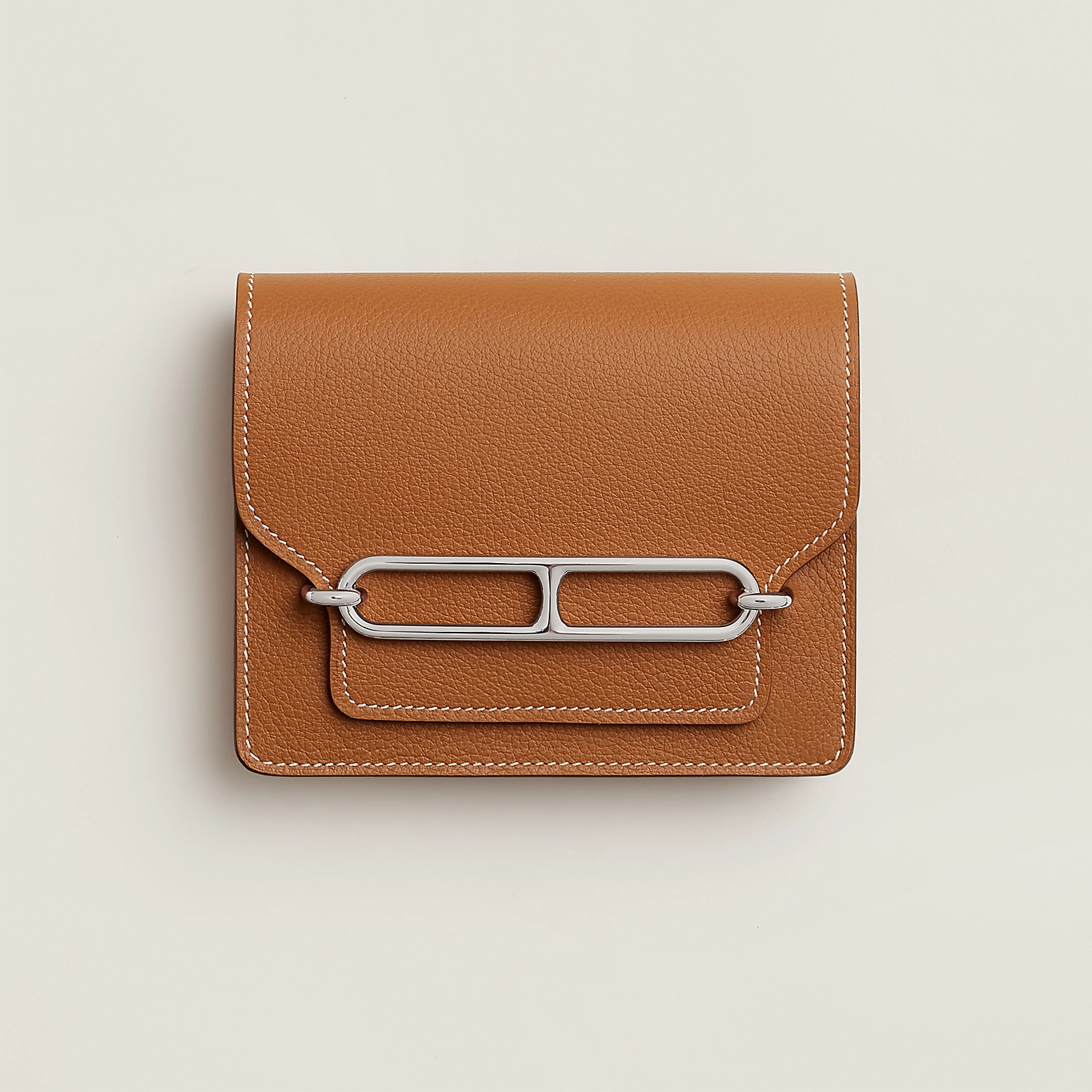 愛馬仕 Hermes Roulis Slim wallet Evercolor 錢包 CK37 金棕色