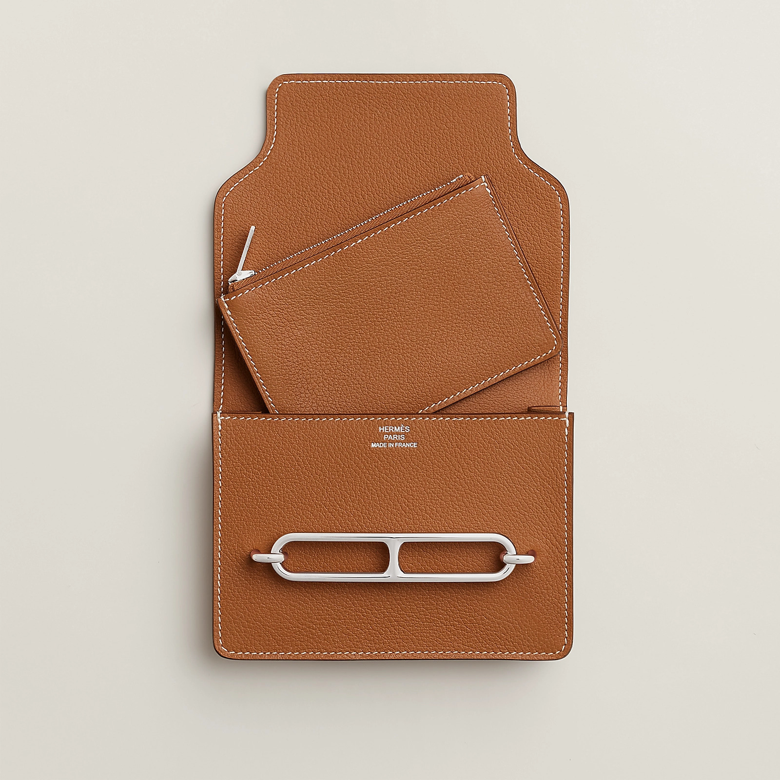 愛馬仕 Hermes Roulis Slim wallet Evercolor 錢包 CK37 金棕色