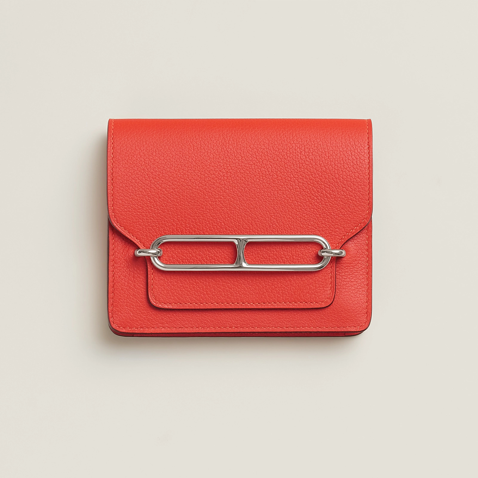 香港愛馬仕價格 Hermes Roulis Slim wallet Evercolor小牛皮 錢包 CKG0 原野橙