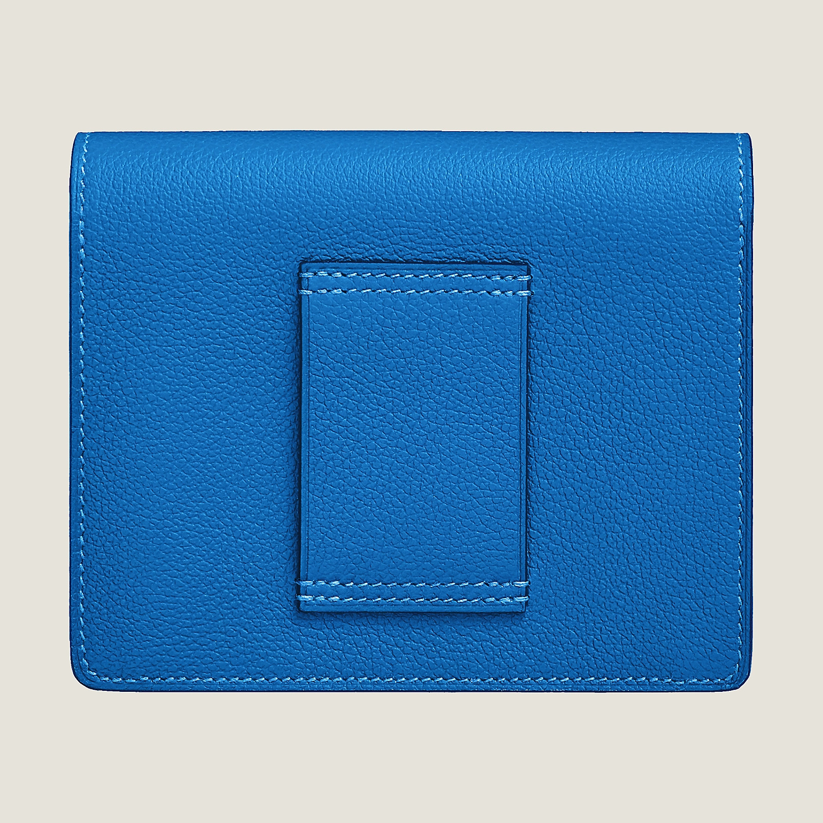 香港愛馬仕價格 Hermes Roulis Slim wallet Evercolor 小牛皮 錢包 水妖藍