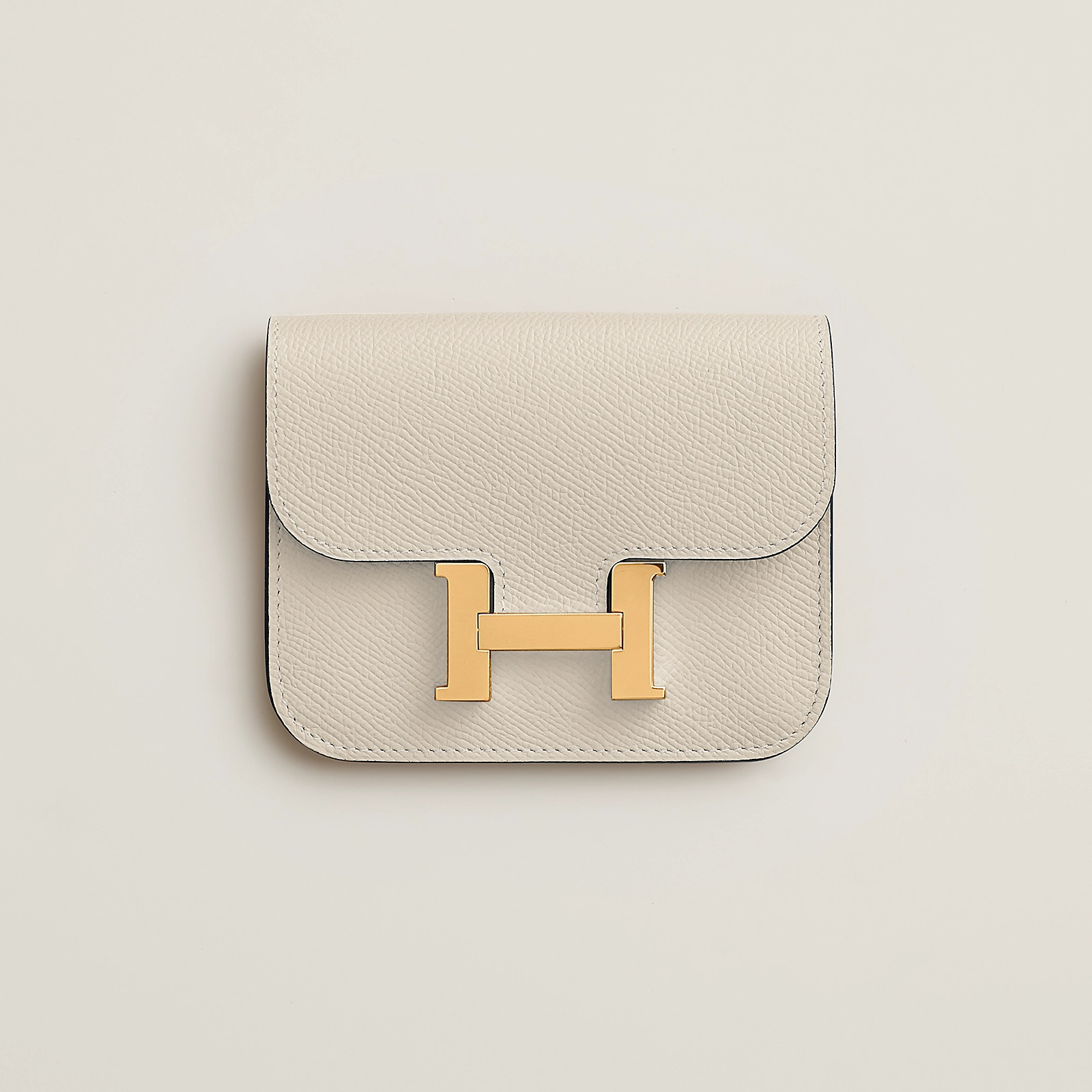 Hermes Constance Slim wallet Epsom 愛馬仕 小牛皮錢包 CC10粉筆白