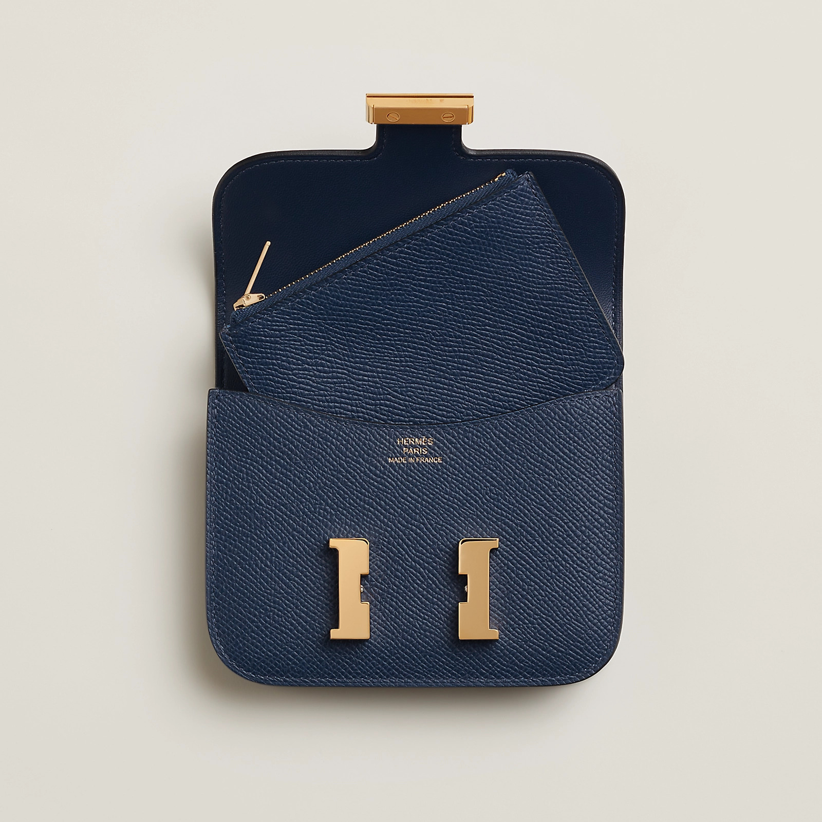 Hermes Constance Slim wallet Epsom 愛馬仕 CC7U 深海蓝 Bleu Navy 錢包