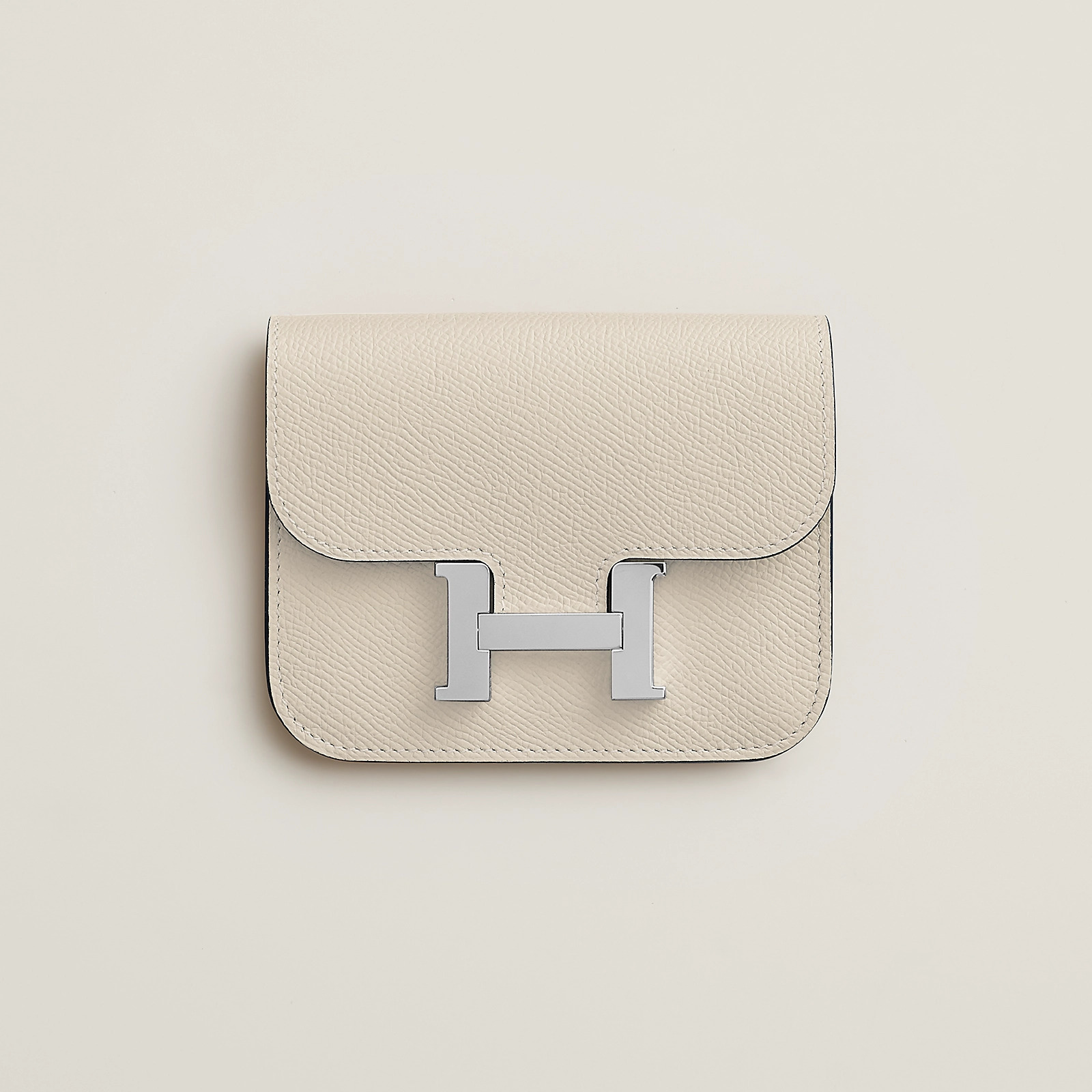 Hermes Constance Slim wallet Epsom小牛皮錢包 CK10粉筆白