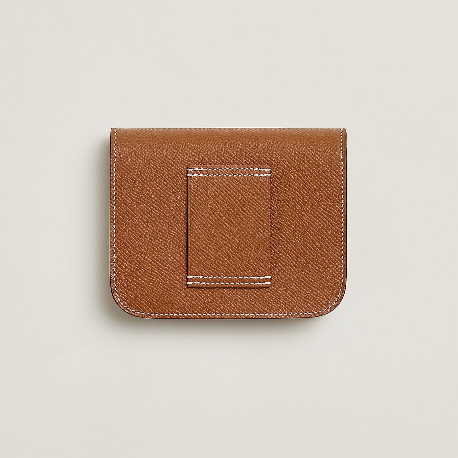 愛馬仕 Hermes Constance Slim wallet Epsom 小牛皮錢包金棕色