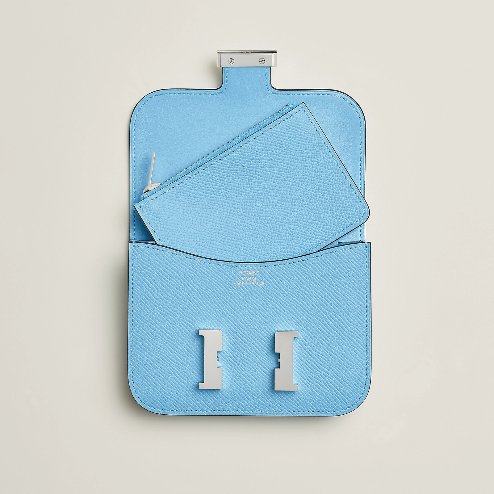 Hermes Constance Slim wallet Epsom 愛馬仕 CK7N 天藍色 Celeste 錢包
