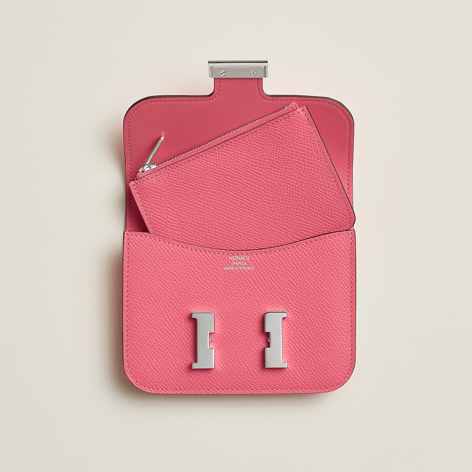 Hermes Constance Slim wallet Epsom 愛馬仕 8W Rose Azalee 新唇膏粉