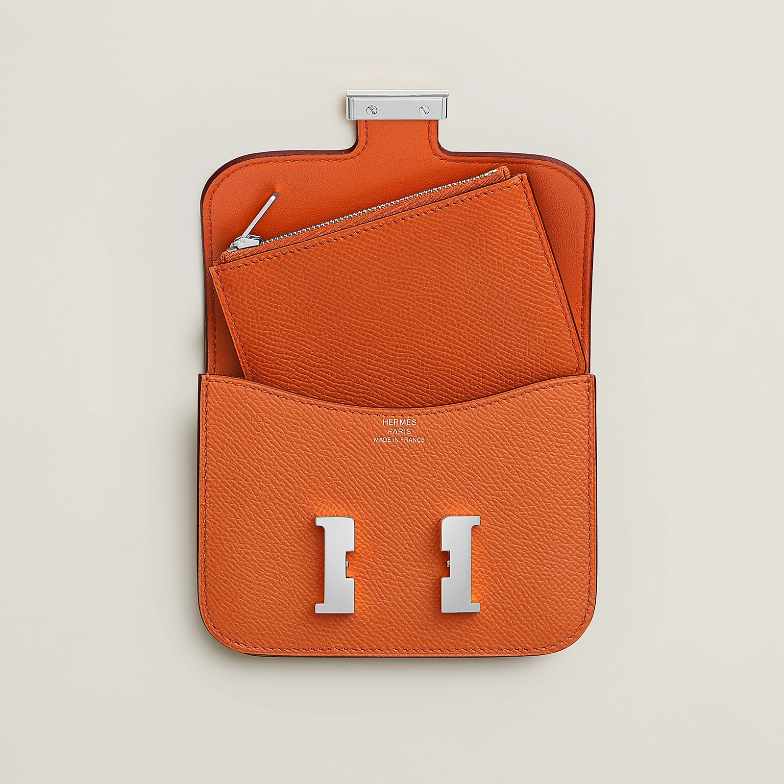 Hermes Constance Slim wallet Epsom 愛馬仕 93 Orange 橙色錢包