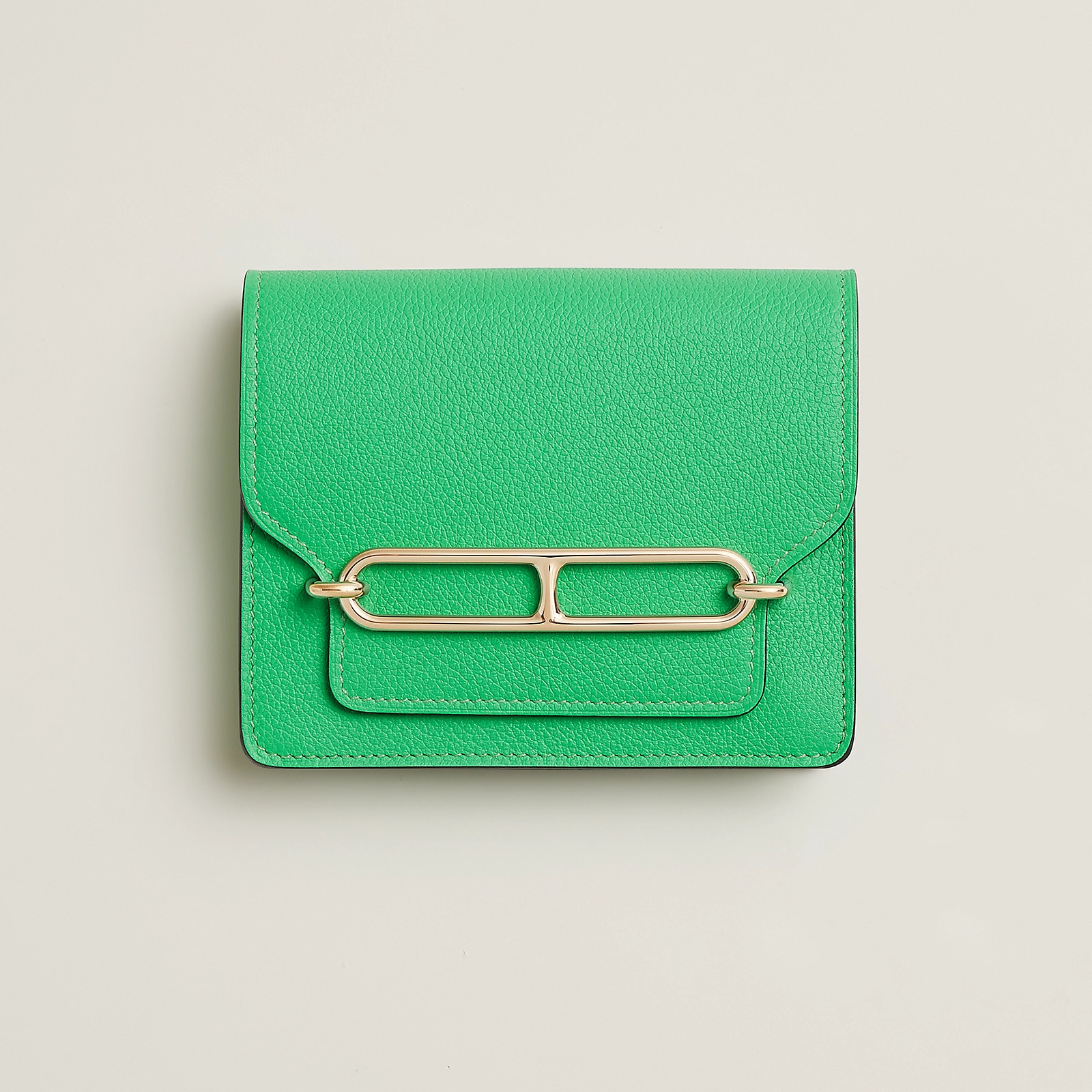愛馬仕 Hermes Roulis Slim wallet Evercolor 錢包 漫畫綠 / 馬賽克藍