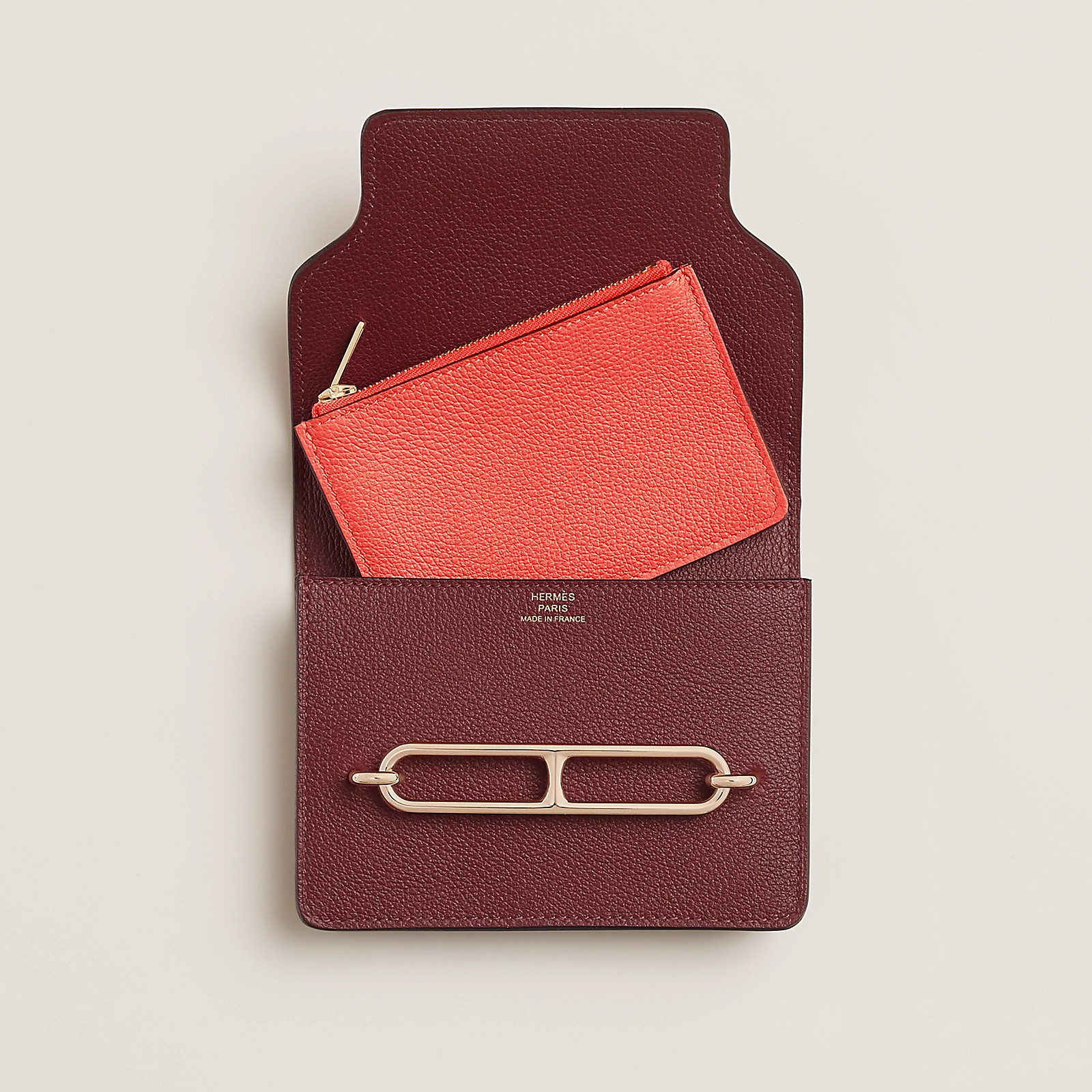 Hermes Roulis Slim wallet Evercolor 錢包 愛馬仕紅 / 原野橙