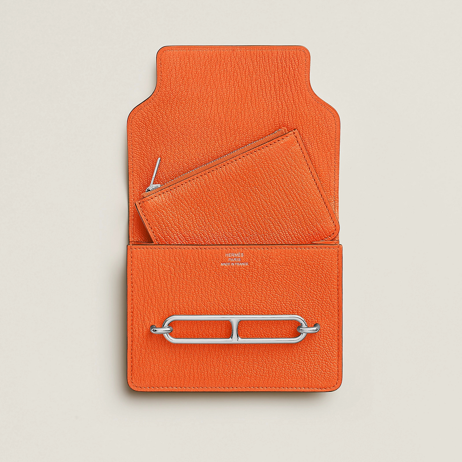 愛馬仕 Hermes Roulis Slim wallet Mysore山羊皮錢包 CK0X 鋁丹橙