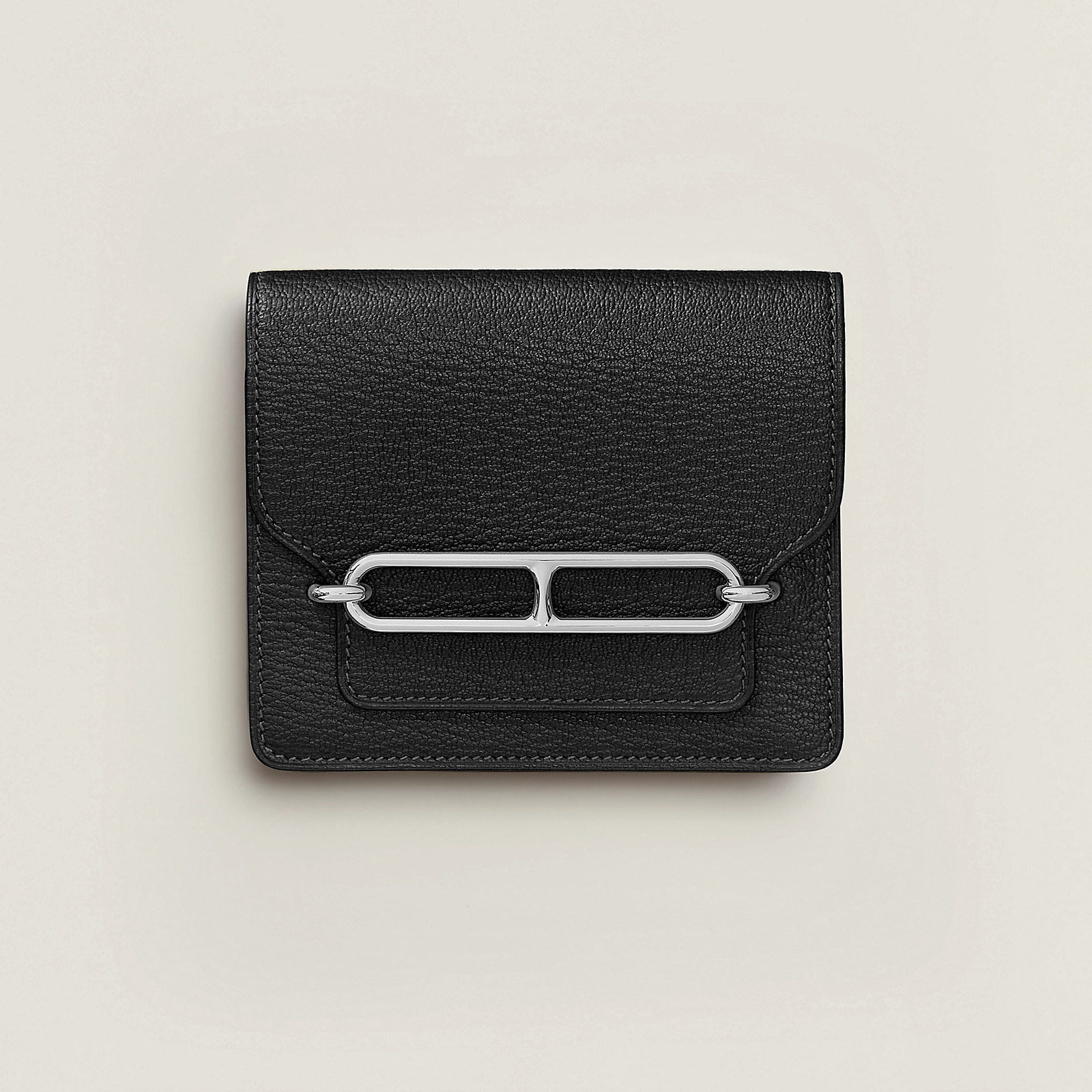 愛馬仕 Hermes Roulis Slim wallet Mysore山羊皮錢包 黑色