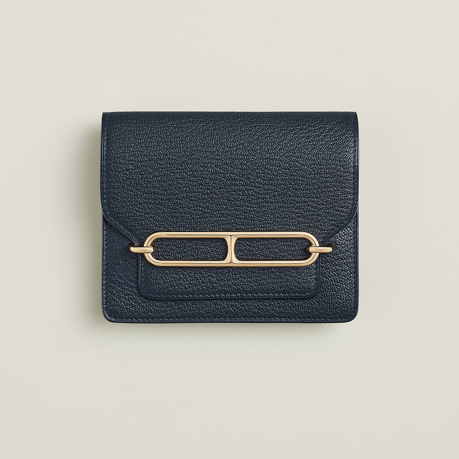 愛馬仕 Hermes Roulis Slim wallet Mysore山羊皮錢包 CPZ7 深海藍