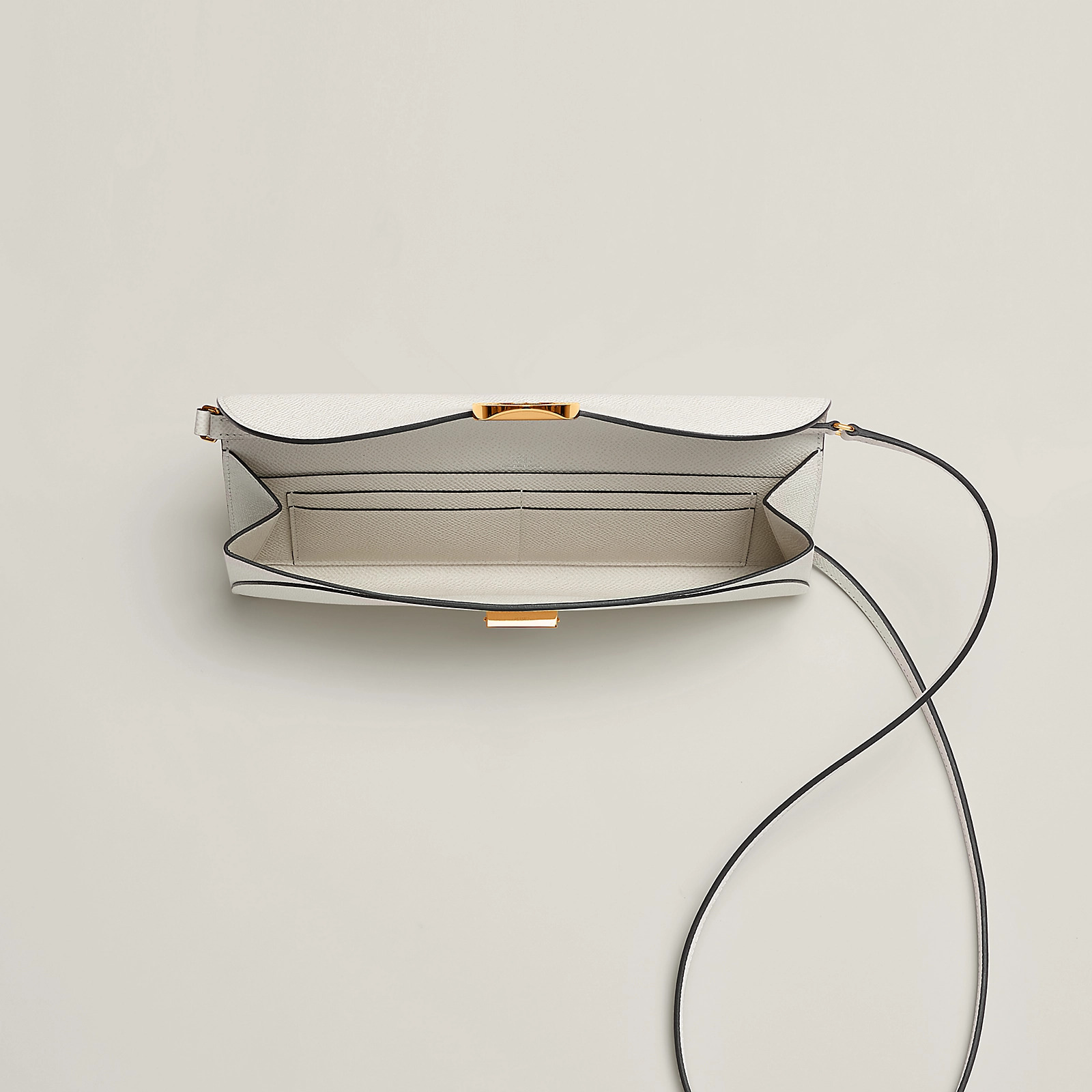 愛馬仕 Hermes Chaine d'Ancre To Go Wallet 豬鼻子 錢包 CCM4 淺灰色