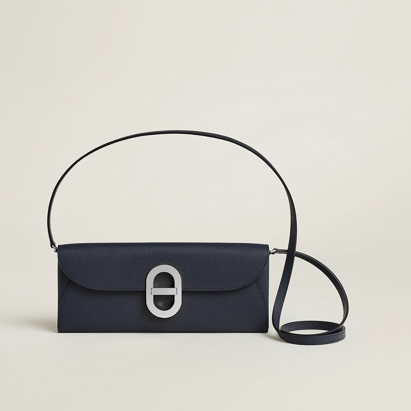 Hermes Chaine d'Ancre To Go Wallet 愛馬仕豬鼻子 錢包 靛藍色 銀扣