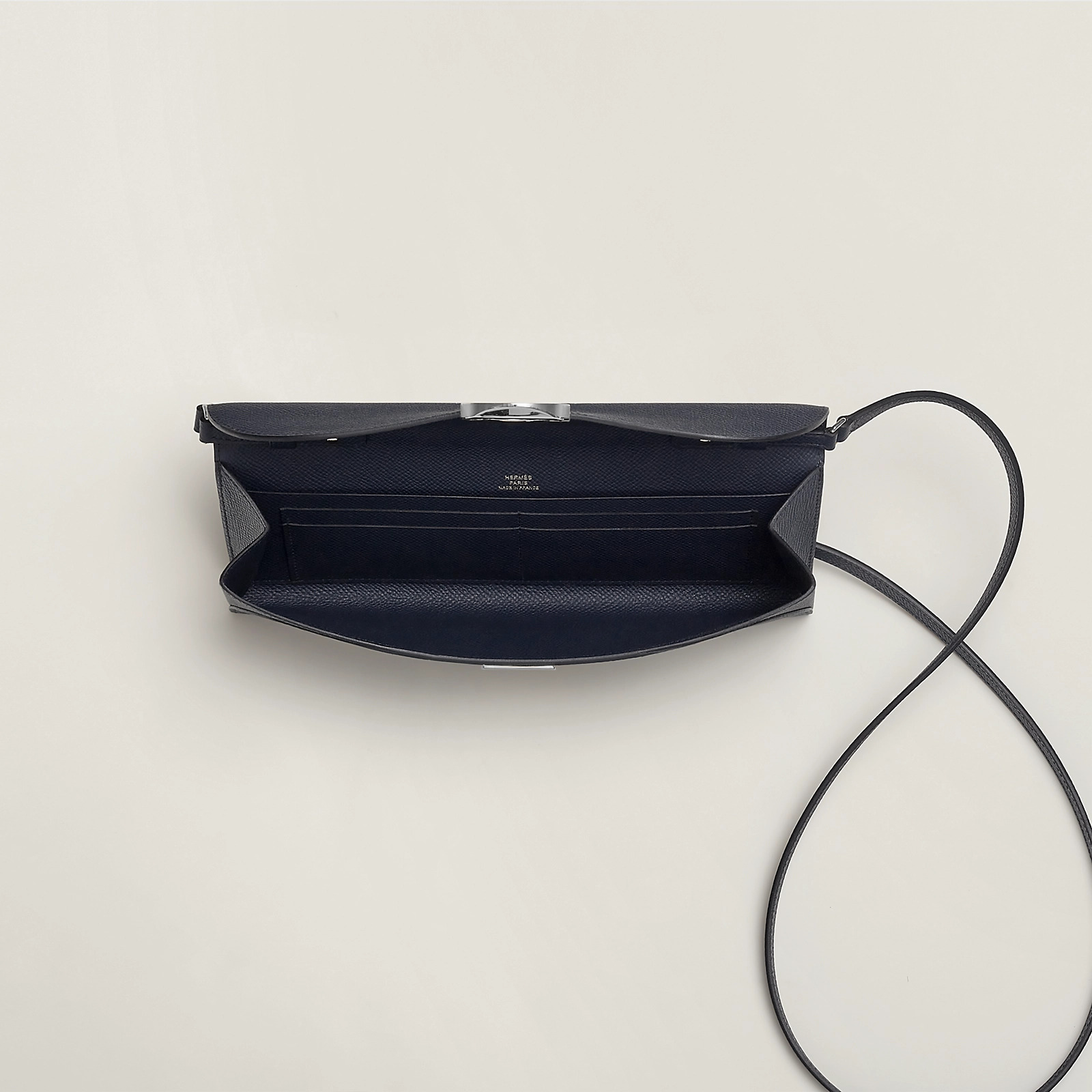 Hermes Chaine d'Ancre To Go Wallet 愛馬仕豬鼻子 錢包 靛藍色 銀扣