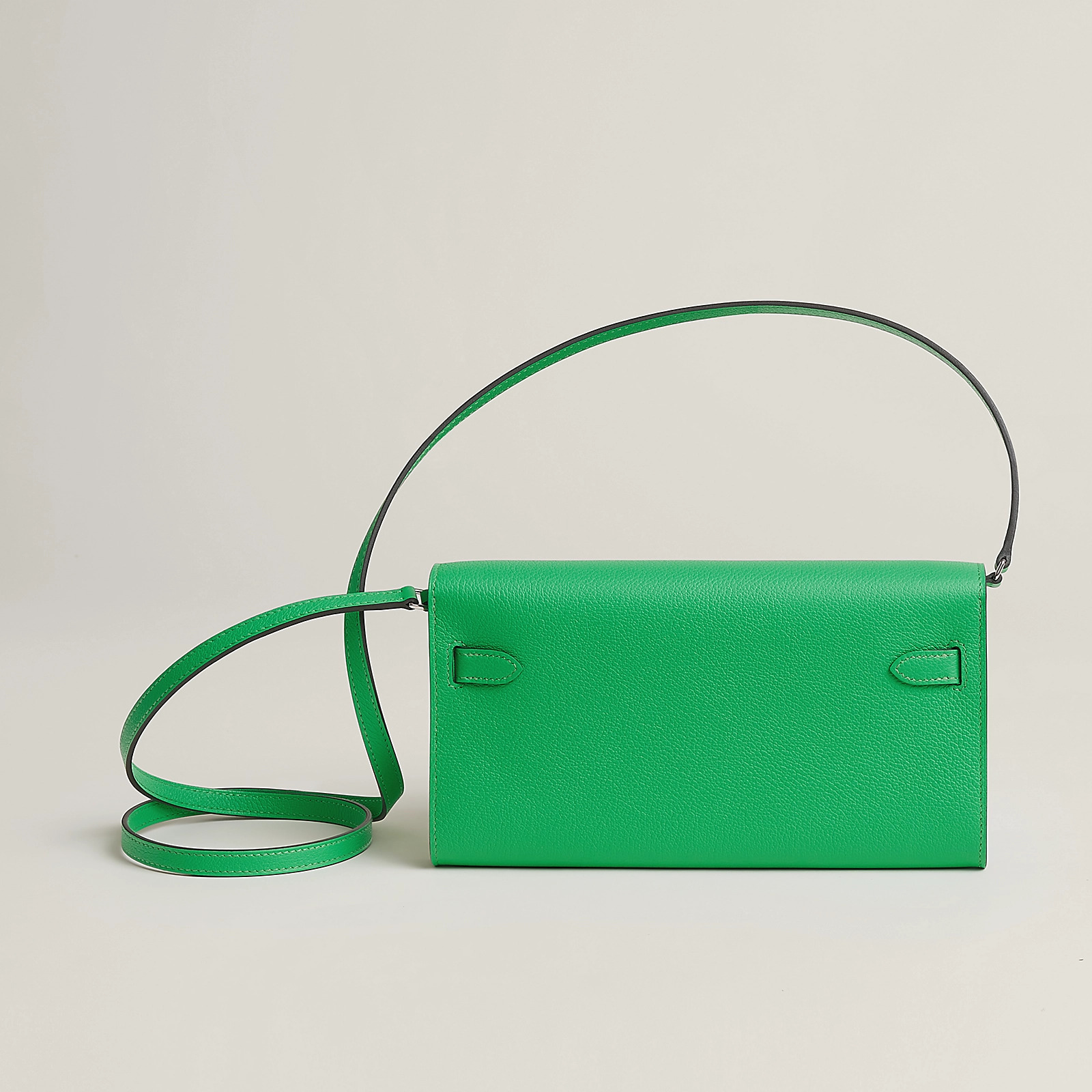 愛馬仕 Hermes Kelly To Go Cavale Evercolor 漫畫綠 小牛皮長錢包