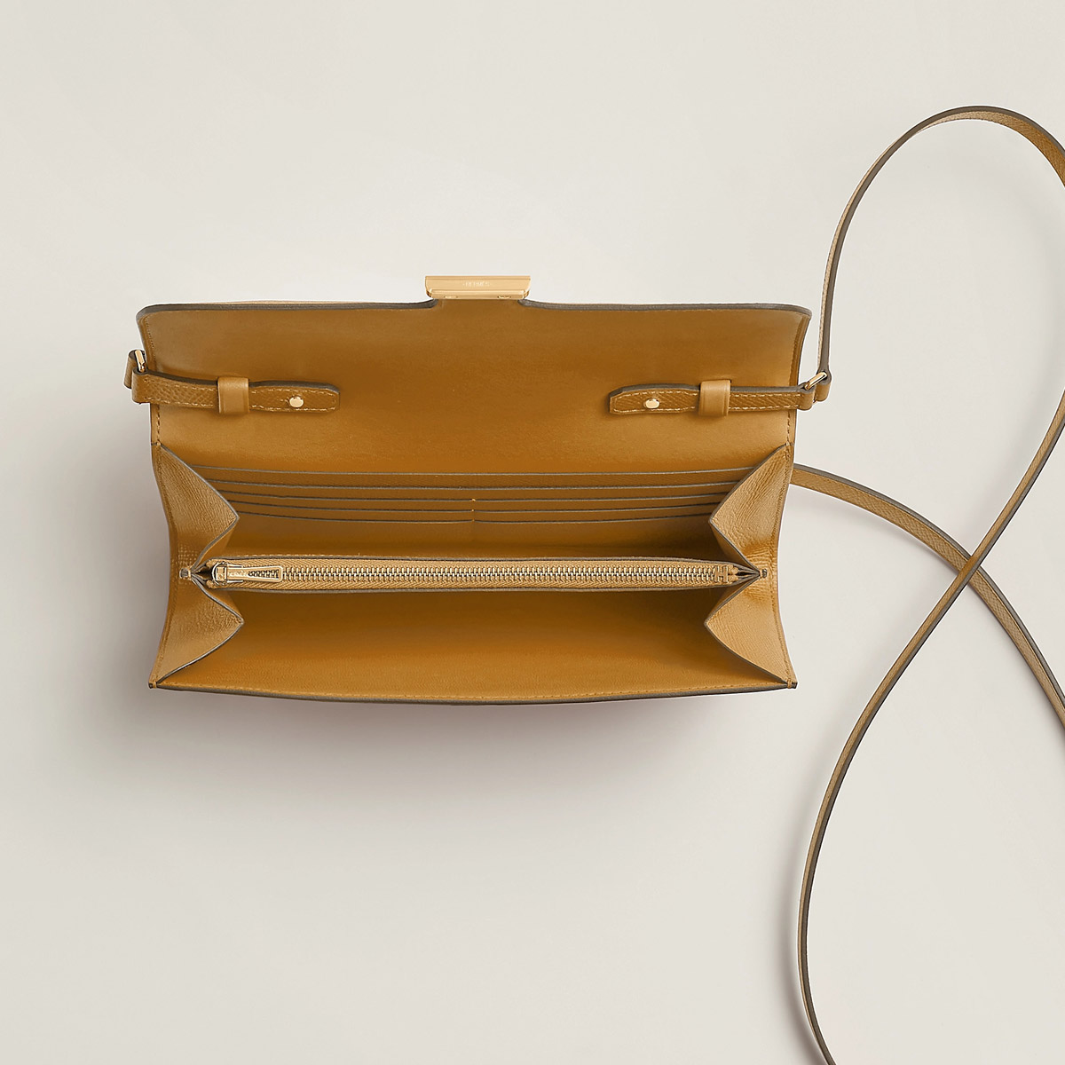 Hermès Constance Long To Go Wallet Evercolor CK28 Caramel 焦糖色 小牛皮長錢包