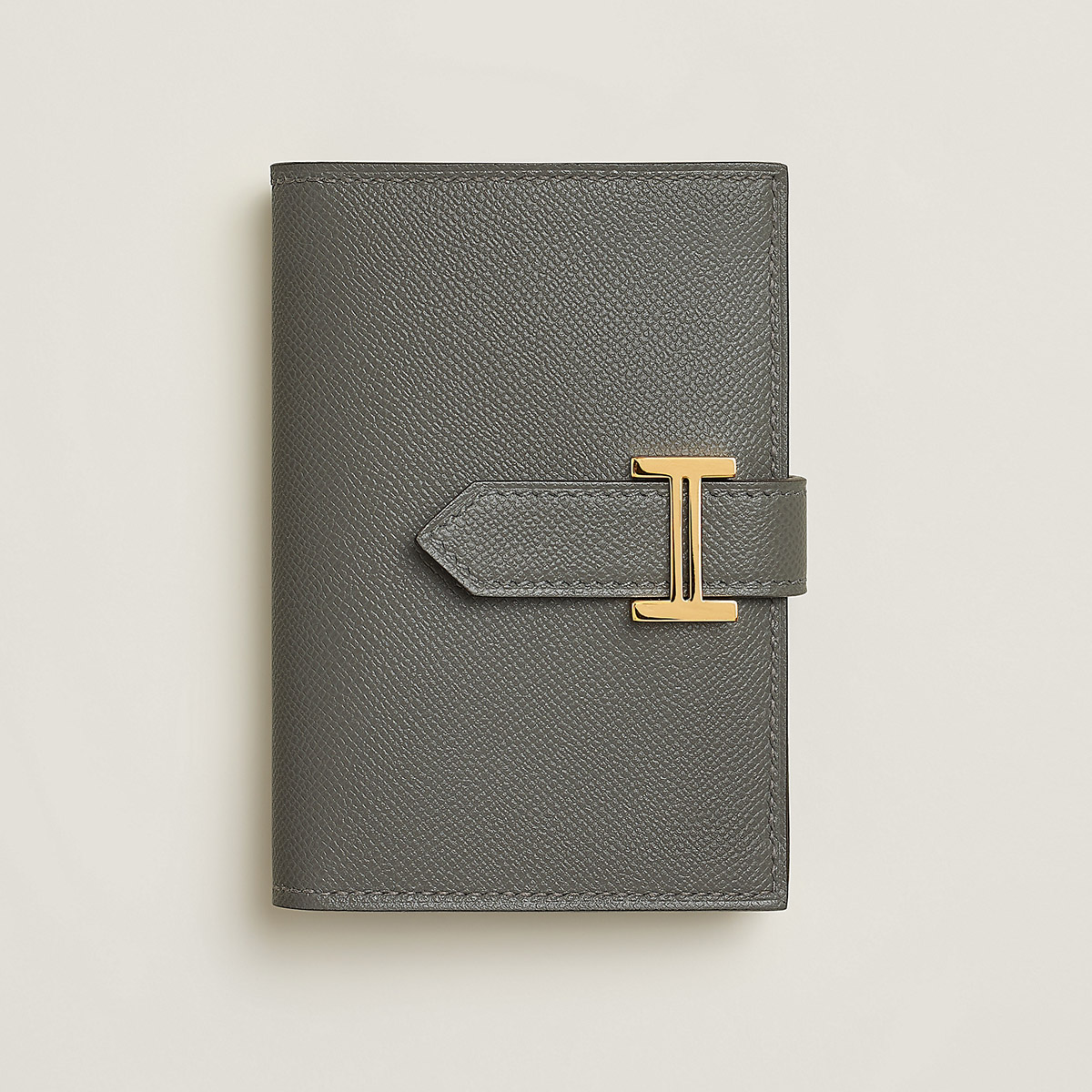 愛馬仕 Hermes Bearn Madame 0L Gris Meyer 積雨雲灰 小牛皮卡包