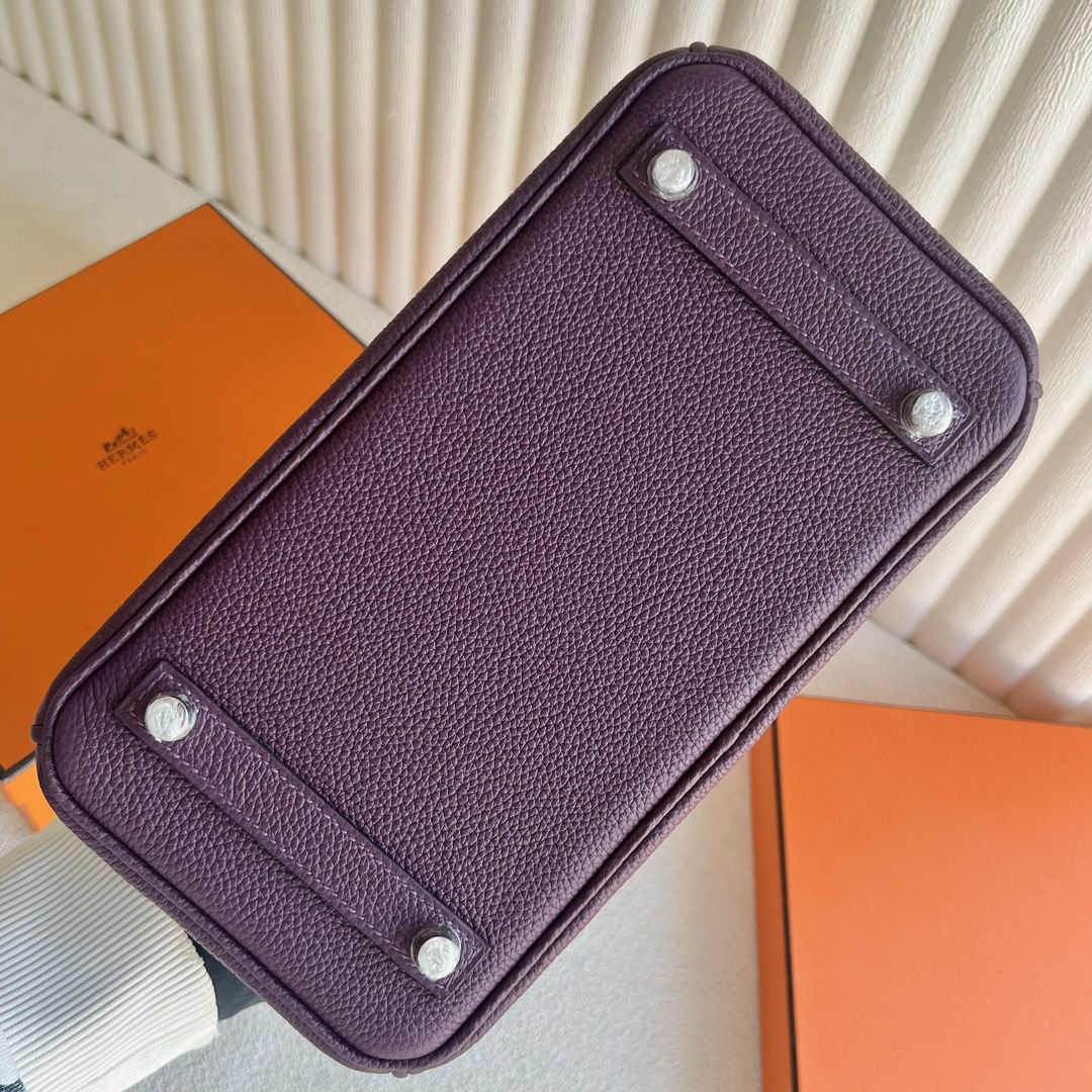 愛馬仕包包圖片大全 Hermès Birkin 25 Touch Togo/霧面美洲鱷魚皮顏色CK59 Raisin葡萄紫銀色五金